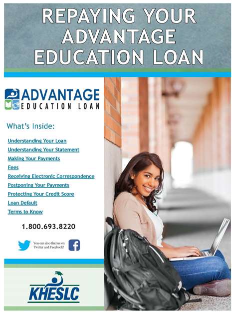 Advantage Education Loan repayment information booklet cover