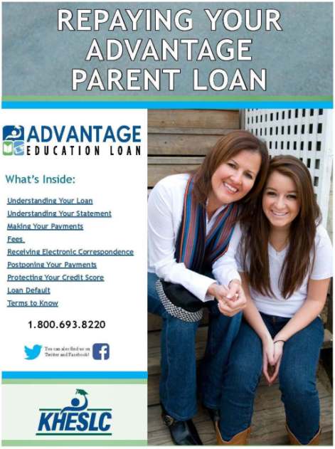 Advantage Parent Loan repayment information booklet cover